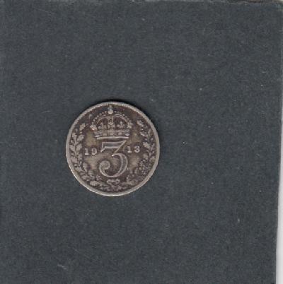 Beschrijving: 3 Pence  GEORGIUS V 